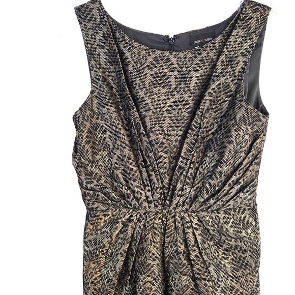 Women's Semi Formal Dress 8 Medium M Black Gold Cocktail Party Junior Prom - Picture 2 of 8